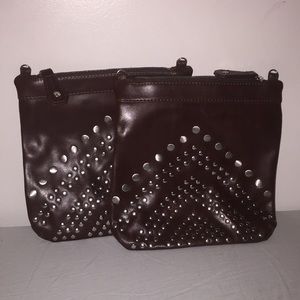 Brown unknown brand hands bags